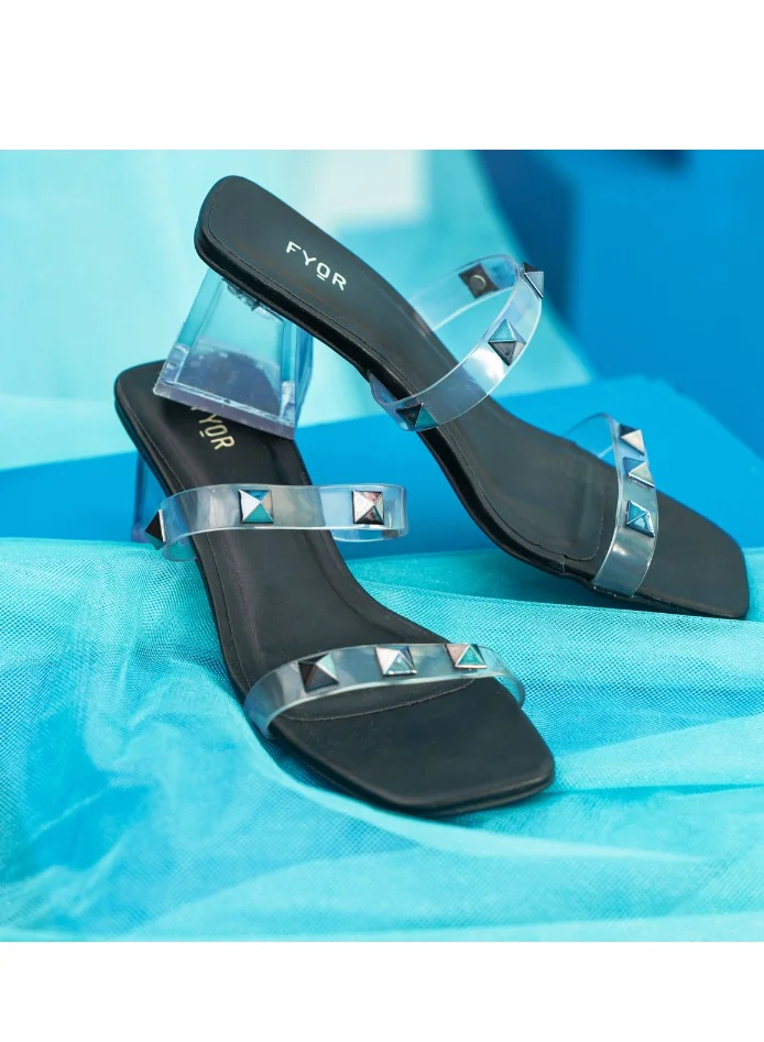 فايور كعب شفاف مرصع